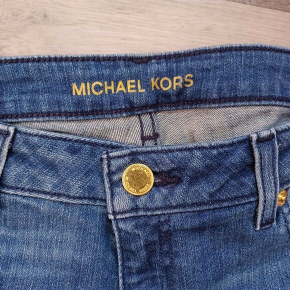 Michael Kors Dillon Relaxed, Women's Size 2 Distressed Blue Jeans - Picture 11 of 12